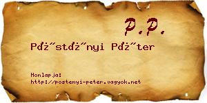 Pöstényi Péter névjegykártya
